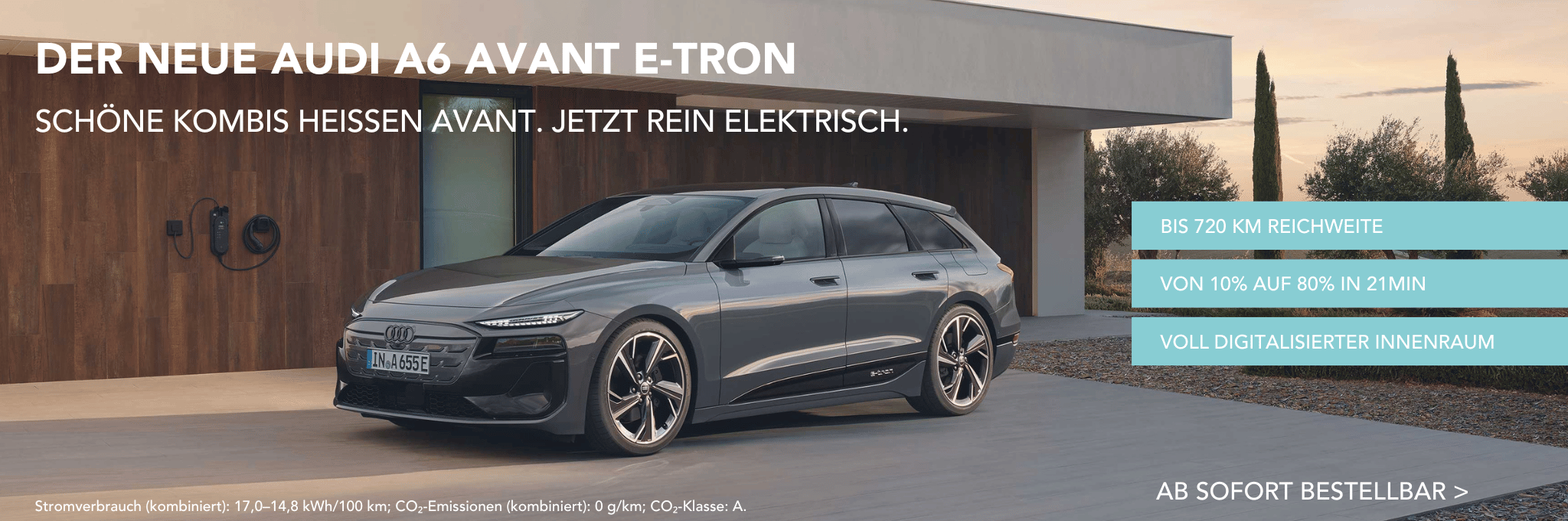 Slider der neue Audi A6 Avant e-tron