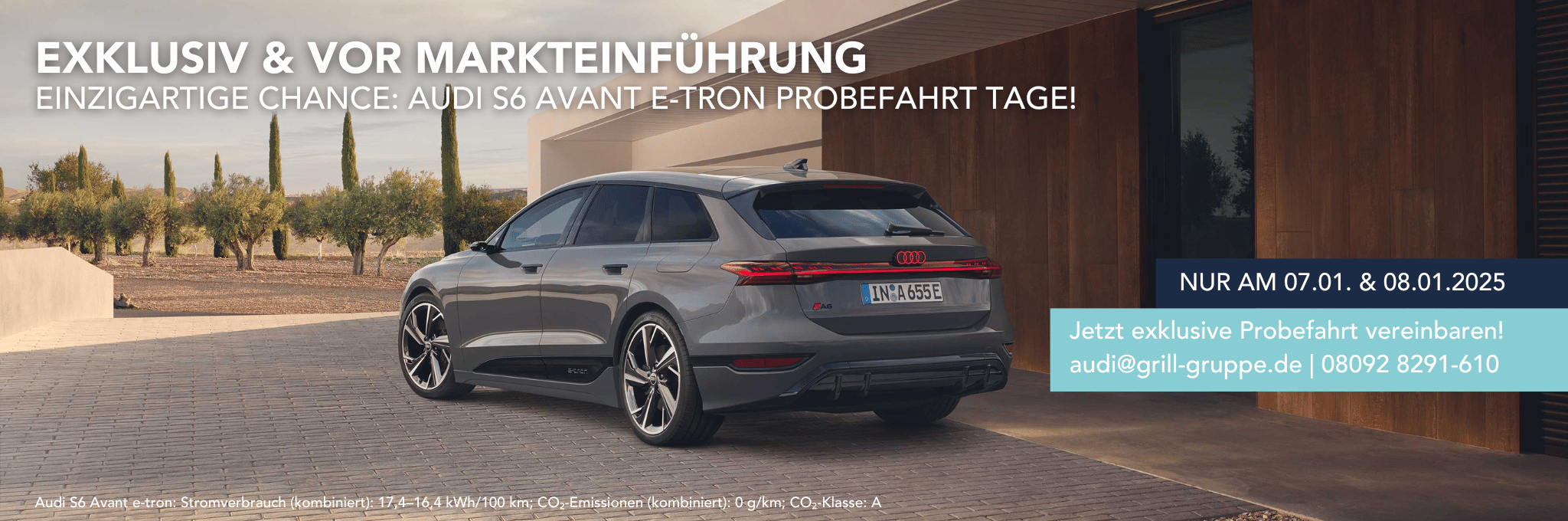 Slider Audi S6 Avant e-tron Probefahrt Karawane