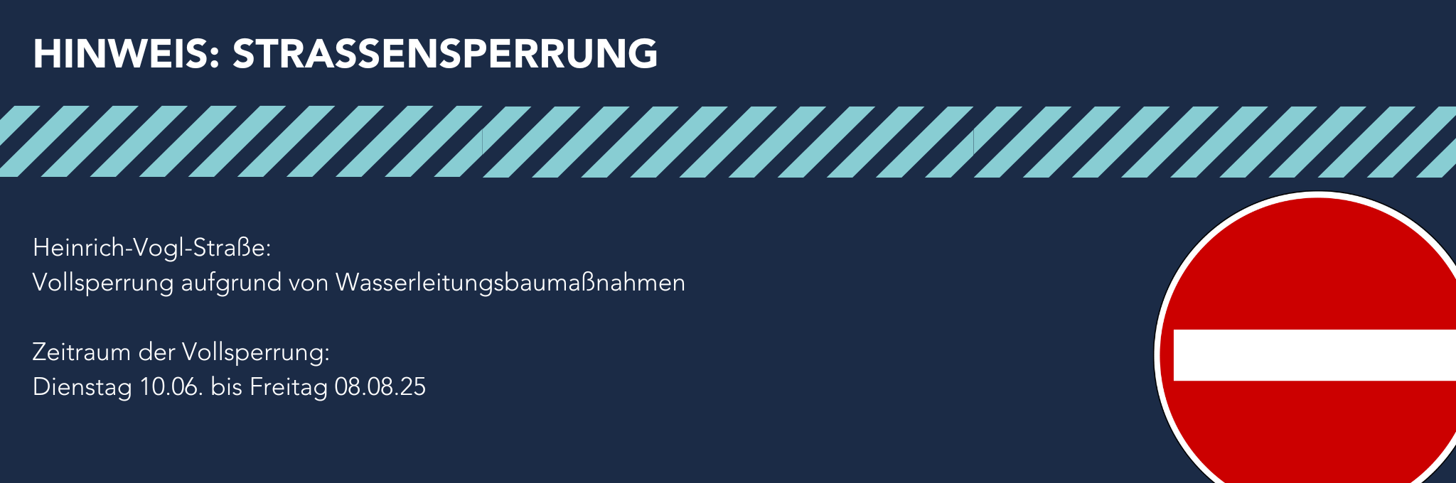 Slider Straßensperrung