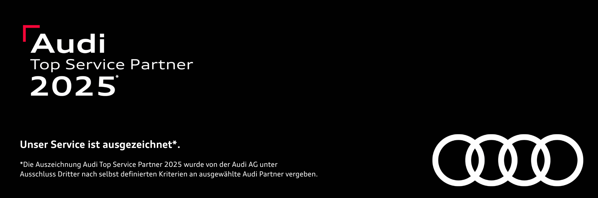 Bild mit dem Schriftzug Audi Top Service Partner 2025