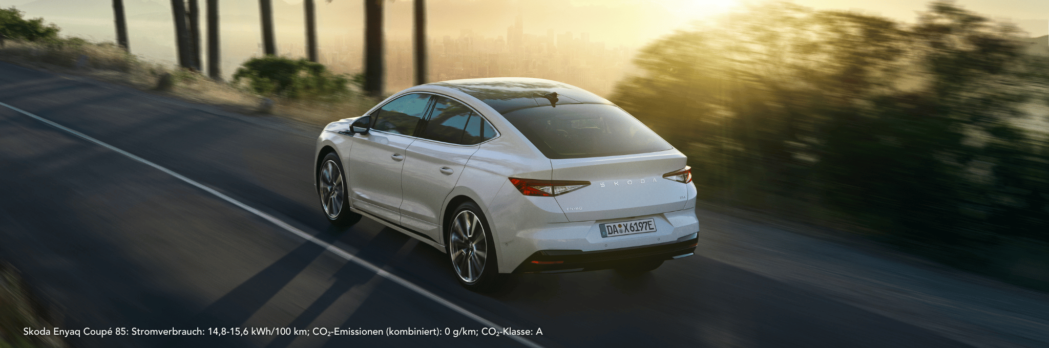 Skoda Enyaq coupe fahrend