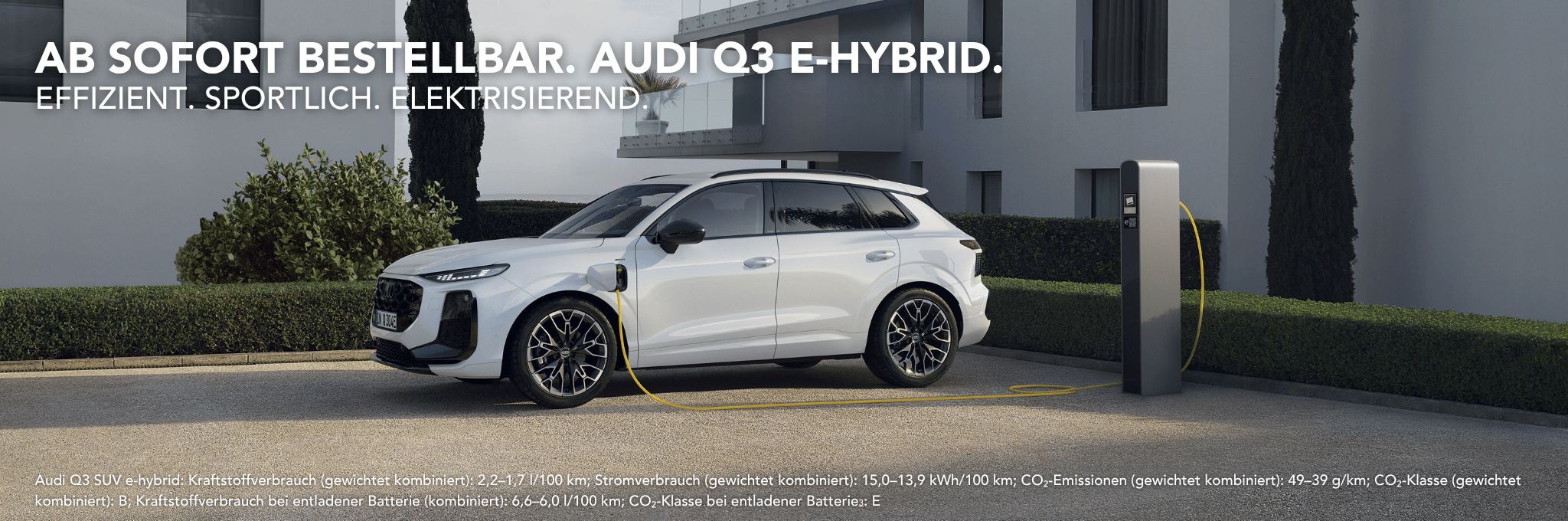 Audi Q3 e-hybrid an Ladesäule