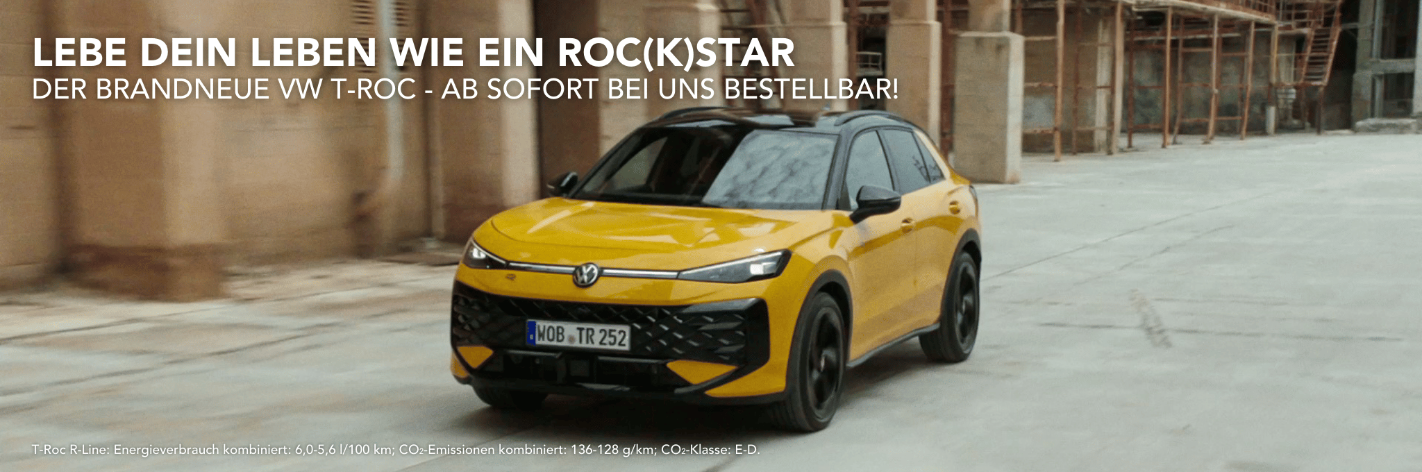 Der neue VW T-Roc gelb