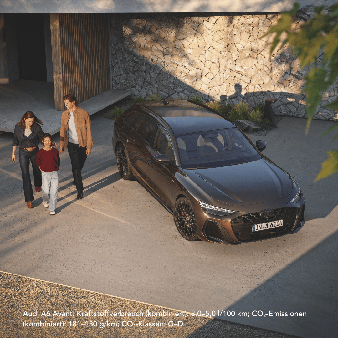 Audi A6 Avant mit Familie