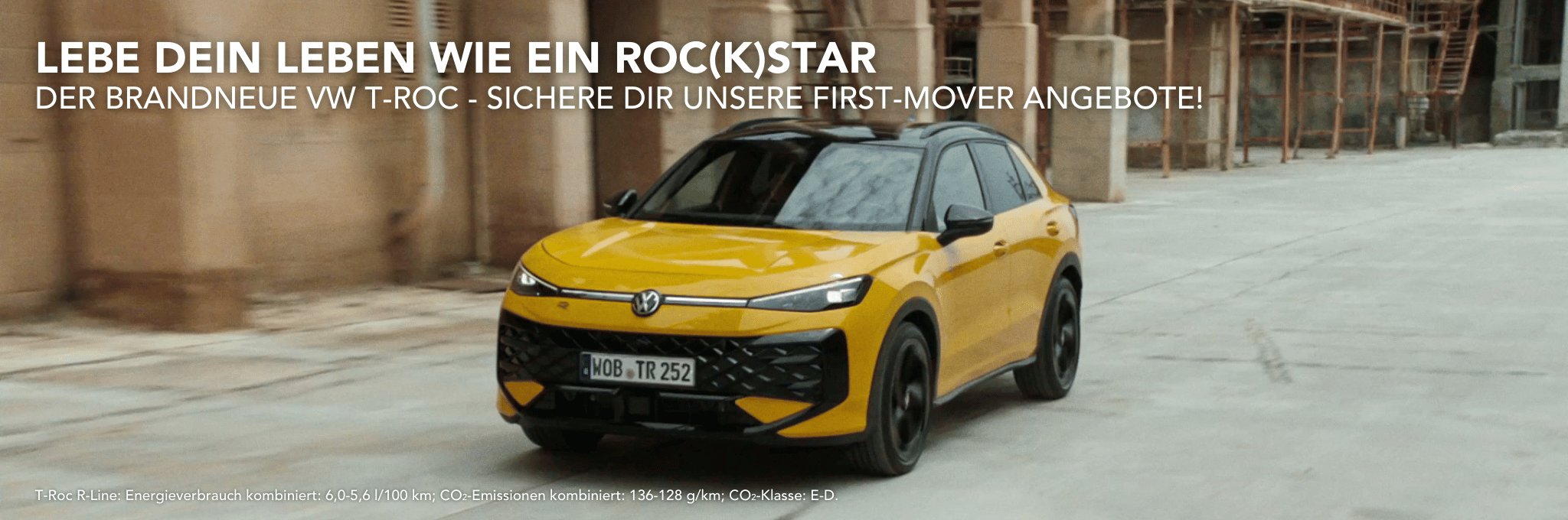 Der neue VW T-Roc gelb