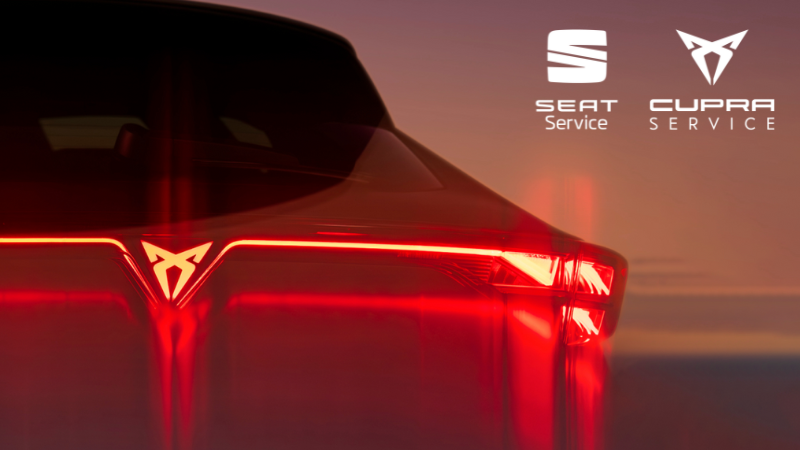 rotes Lichtband cupra