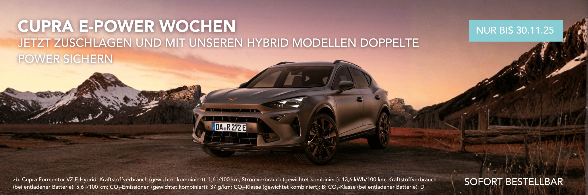 Cupra Formentor in Berglandschaft