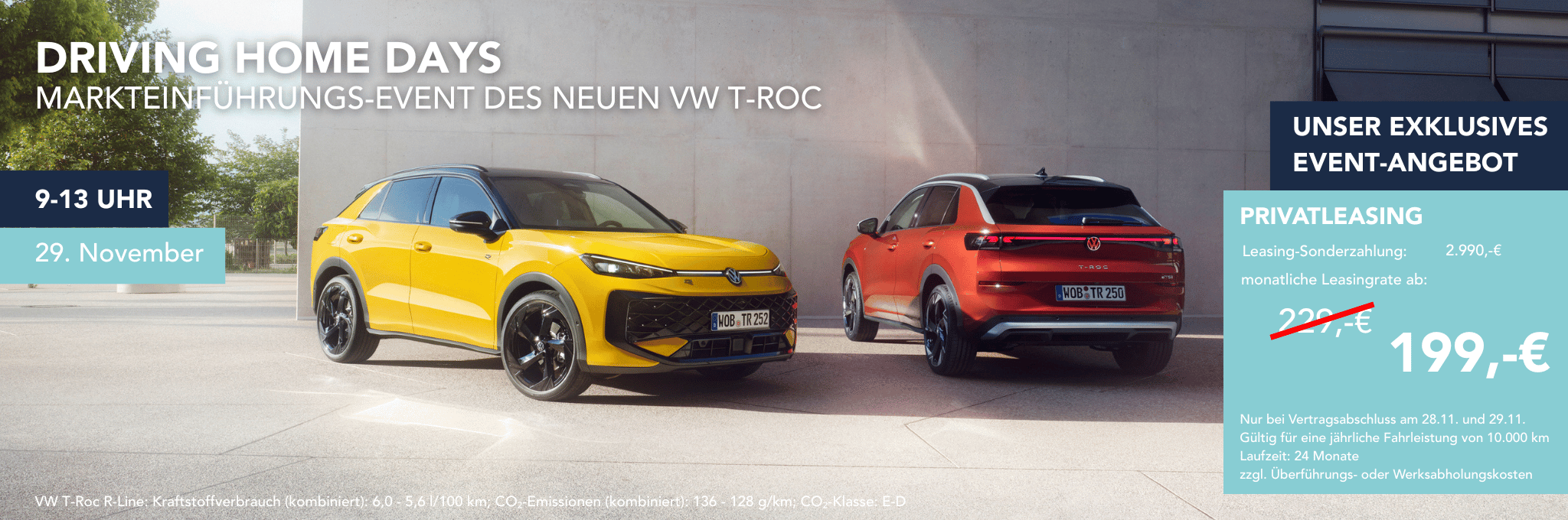 VW T-Roc Markteinführung Eventankündigung