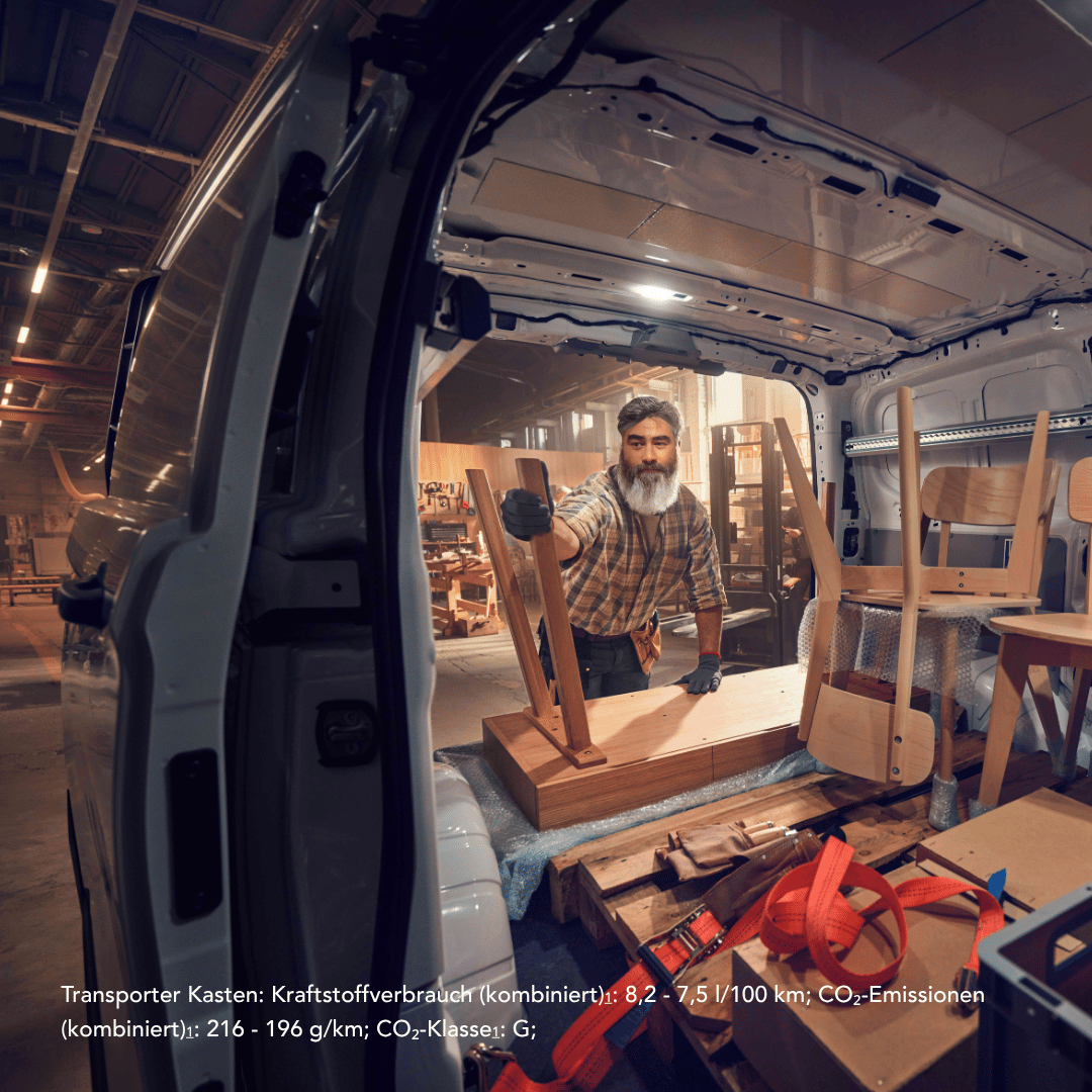 VW Transporter Kasten innen beladen